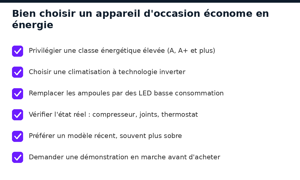 Comment bien choisir un appareil d'occasion économe en énergie au Mali
