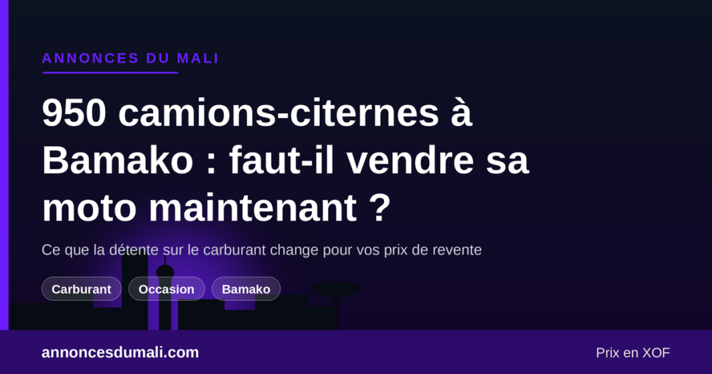 Arrivée de 950 camions-citernes à Bamako : quel effet sur les prix de revente de moto et de groupe électrogène