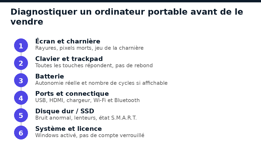 Les six points à vérifier pour diagnostiquer un ordinateur portable d'occasion au Mali