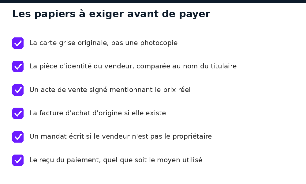 Liste des papiers à exiger avant d'acheter une moto d'occasion au Mali