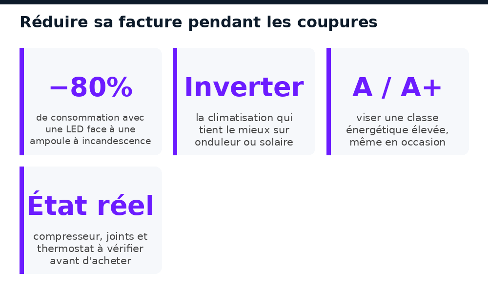 Réduire sa facture d'électricité pendant les coupures au Mali avec des appareils économes