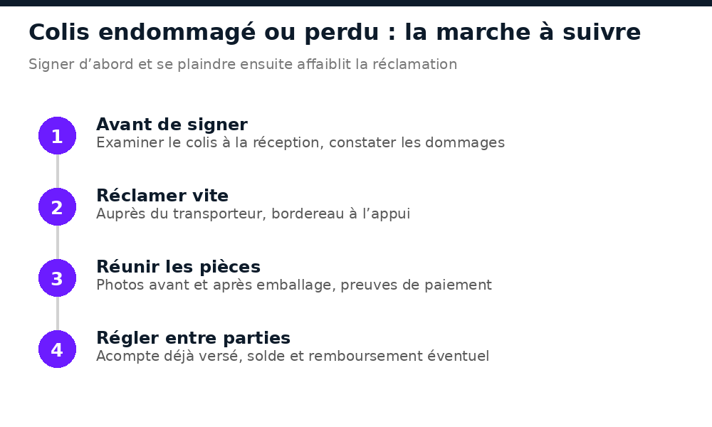 La marche à suivre quand un colis expédié au Mali arrive endommagé ou n’arrive jamais