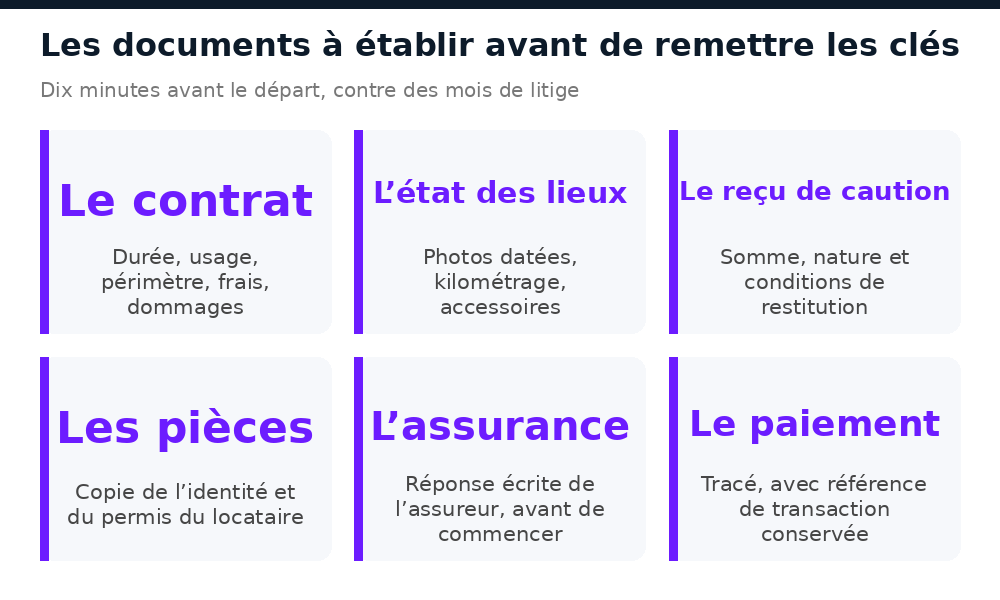 Les documents à établir avant de louer un véhicule entre particuliers au Mali