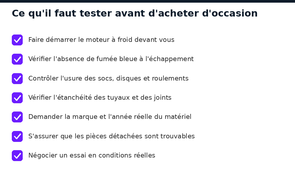 Sept vérifications avant d'acheter du matériel agricole d'occasion au Mali